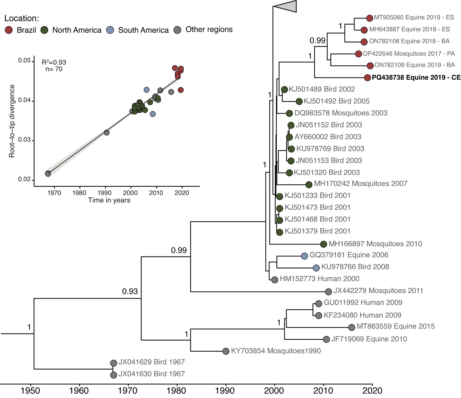 Active West Nile virus transmission in Brazil: an epidemiological study